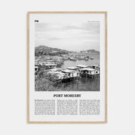 Port Moresby Travel B&W Poster