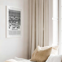 Port of Alcudia Print Black and White, Port of Alcudia Wall Art, Port of Alcudia Poster, Port of Alcudia Photo, Port Wall Décor, Port Map