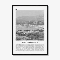 Port of Pollenca Print Black and White, Port of Pollenca Wall Art, Pollenca Poster, Pollenca Photo, Pollenca Wall Décor, Pollenca Map