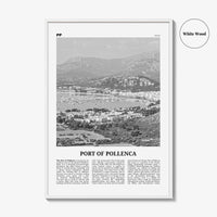 Port of Pollenca Print Black and White, Port of Pollenca Wall Art, Pollenca Poster, Pollenca Photo, Pollenca Wall Décor, Pollenca Map