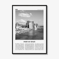 Port of Spain Print Black and White, Port of Spain Wall Art, Port of Spain Poster, Port of Spain Photo, Trinidad and Tobago, Puerto España