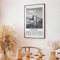 Port of Spain Print Black and White, Port of Spain Wall Art, Port of Spain Poster, Port of Spain Photo, Trinidad and Tobago, Puerto España