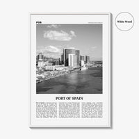 Port of Spain Print Black and White, Port of Spain Wall Art, Port of Spain Poster, Port of Spain Photo, Trinidad and Tobago, Puerto España