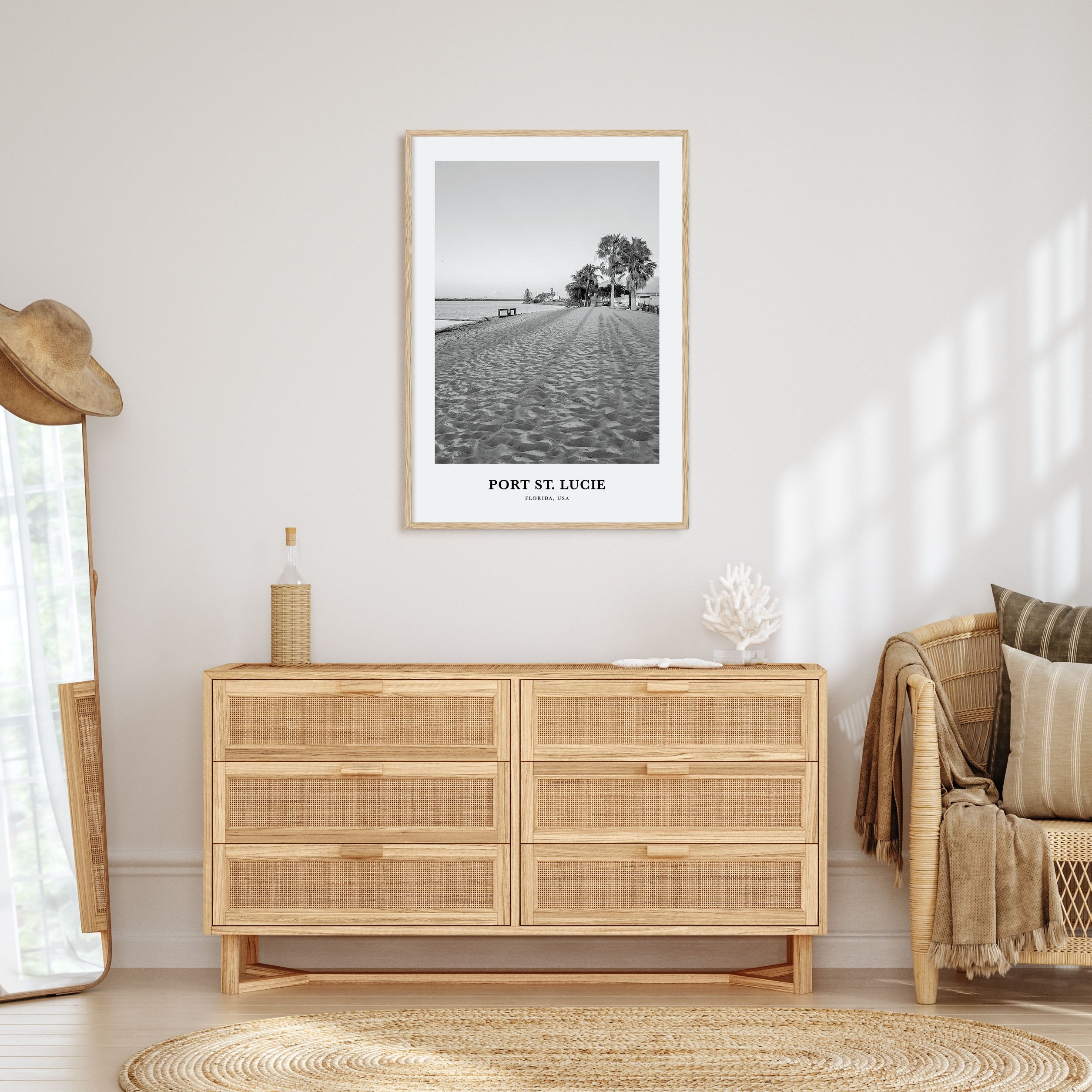 Port St. Lucie Portrait B&W Poster