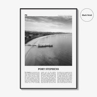 Port Stephens Print Black and White, Port Stephens Art, Port Stephens Poster, Port Stephens Photo, Port Stephens Décor, Port Stephens Map