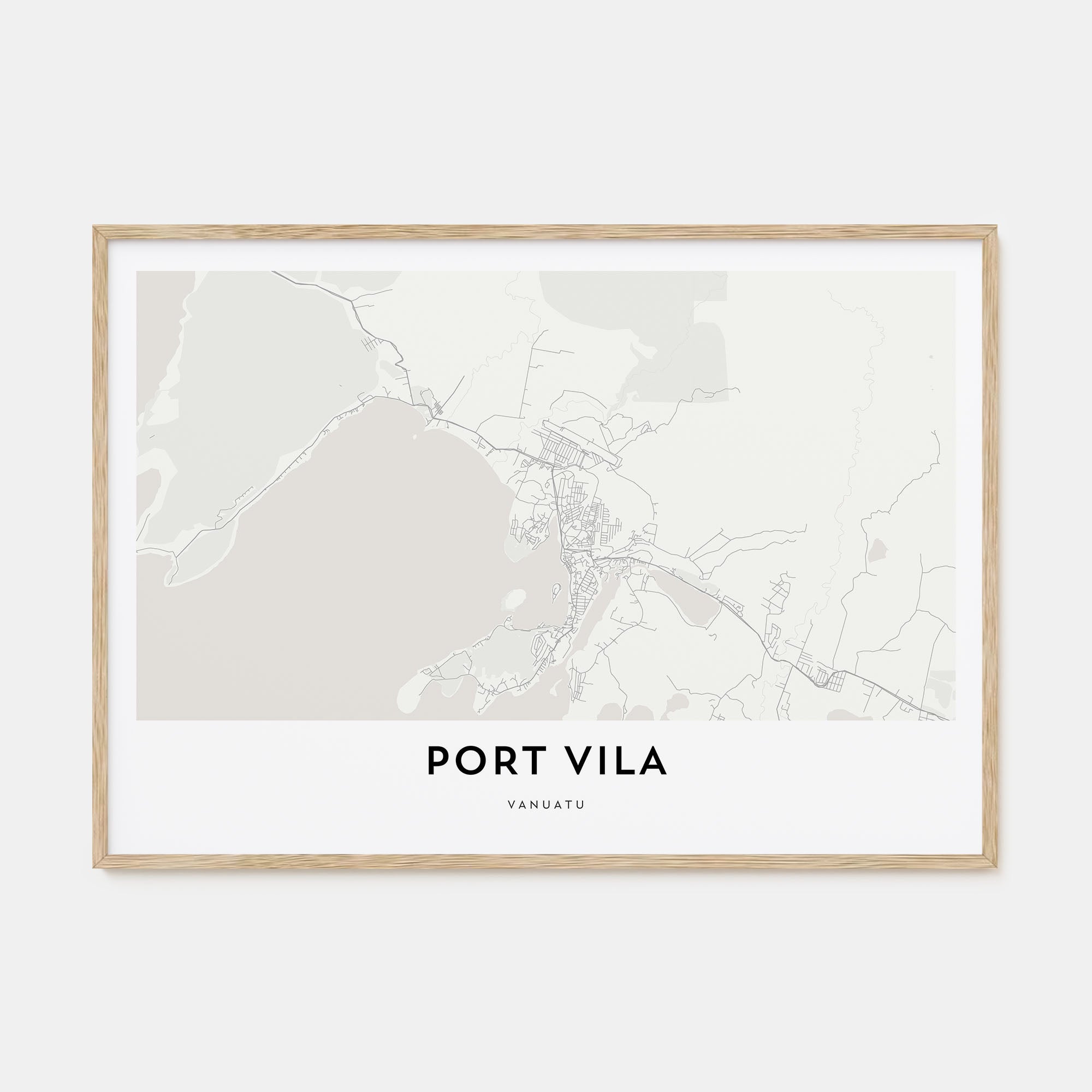 Port Vila Map Landscape Poster