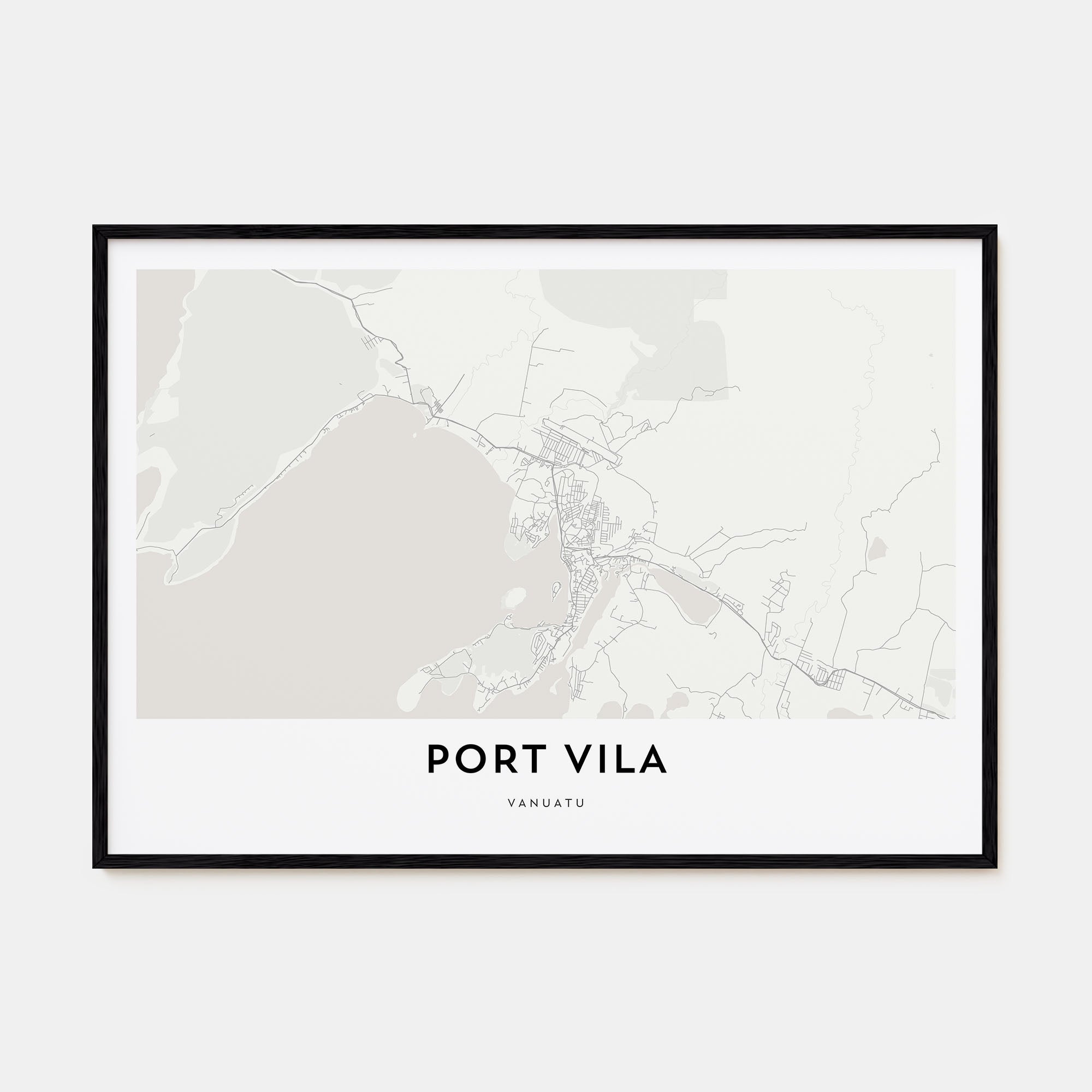 Port Vila Map Landscape Poster