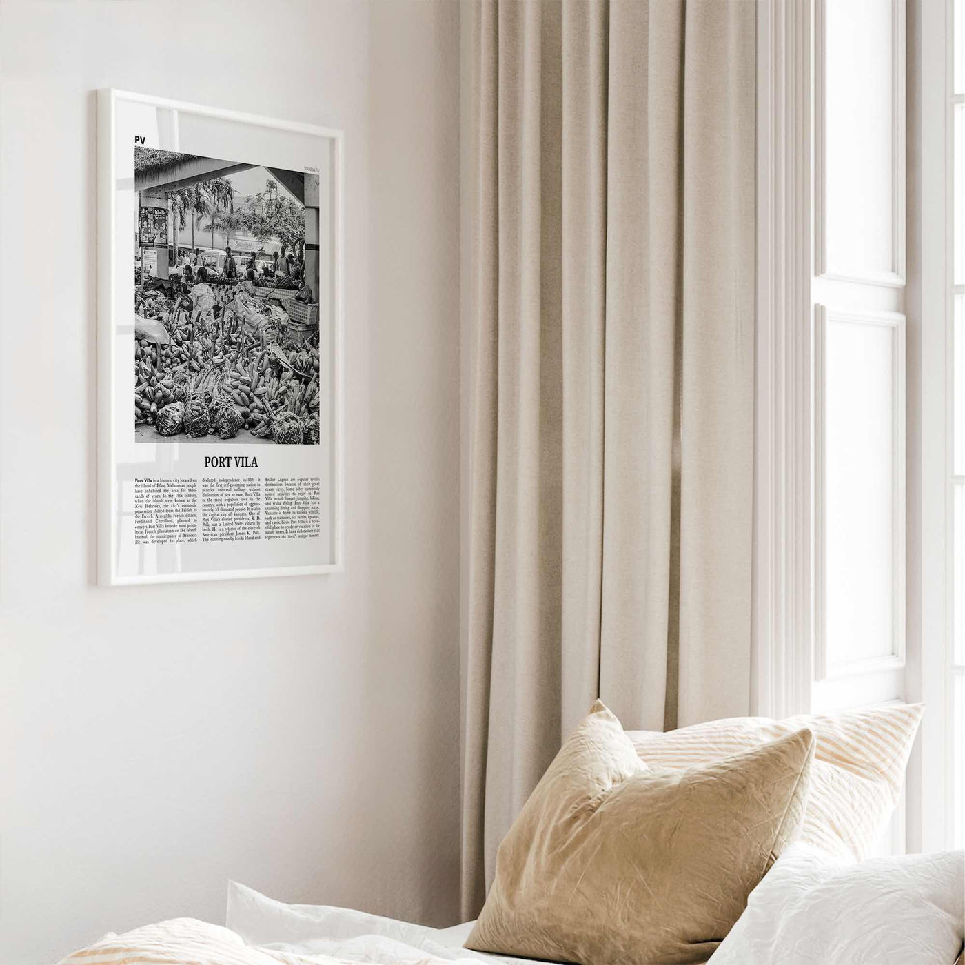 Port Vila Print Black and White, Port Vila Wall Art, Port Vila Poster, Port Vila Photo, Port Vila Wall Décor, Vanuatu, Efate Island Île Vate