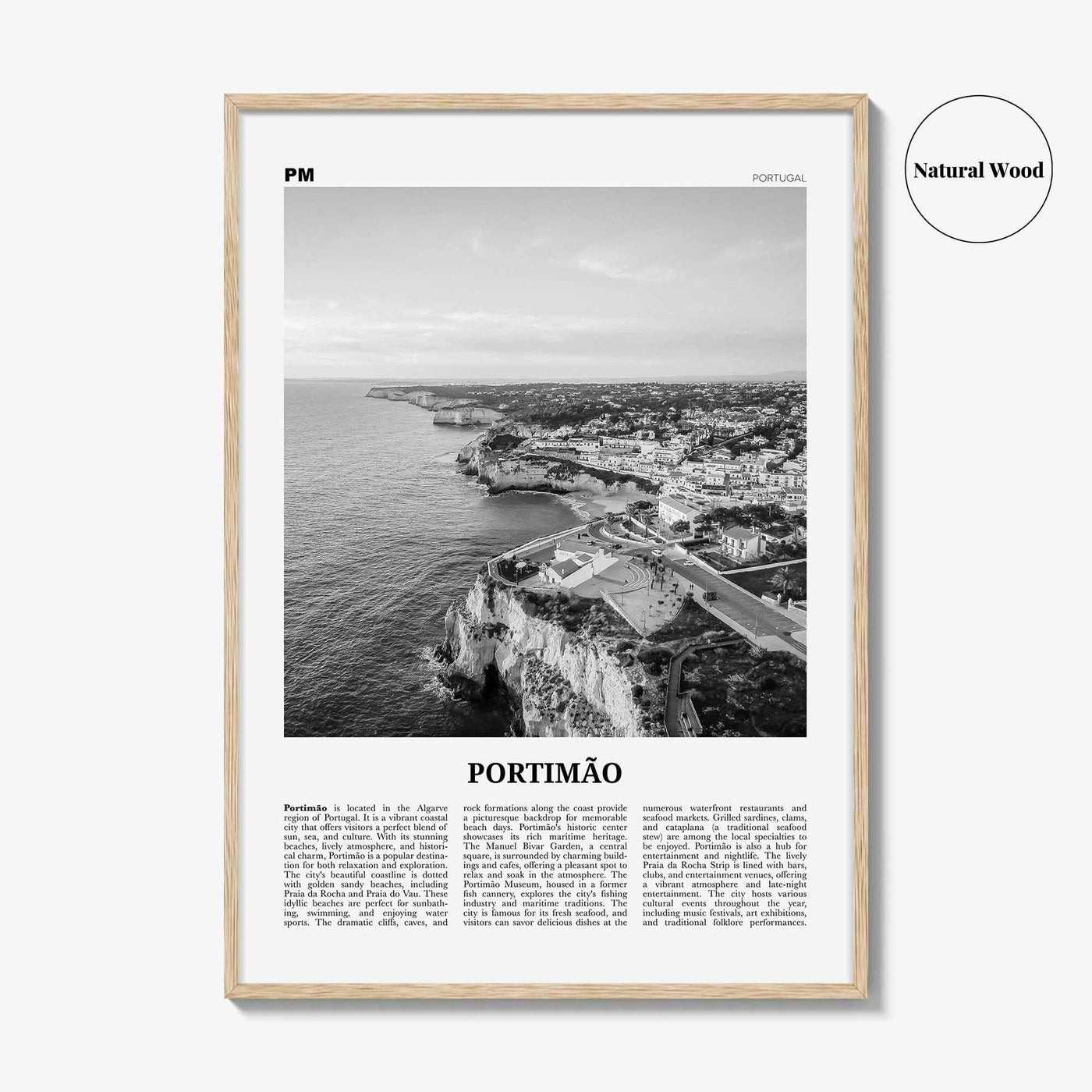 Portimao Print Black and White, Portimão Wall Art, Portimão Poster, Portimão Photo, Portimão Wall Décor, Portimão Map, Portugal