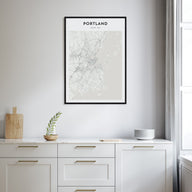 Portland, Maine Map Portrait Poster