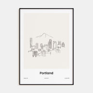 Portland, Oregon Drawn Poster