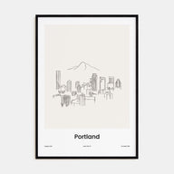 Portland, Oregon Drawn Poster
