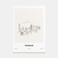 Portland, Oregon Drawn Poster