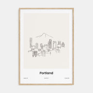 Portland, Oregon Drawn Poster