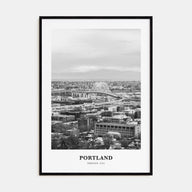 Portland, Oregon Portrait B&W No 1 Poster