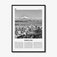 Portland Print Black and White Oregon No 1, Portland Wall Art, Portland Poster, Portland Photo, Portland Decor, United States