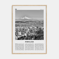Portland, Oregon Travel B&W No 1 Poster
