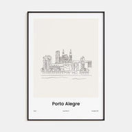 Porto Alegre Drawn Poster