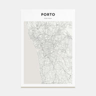 Porto Map Portrait Poster