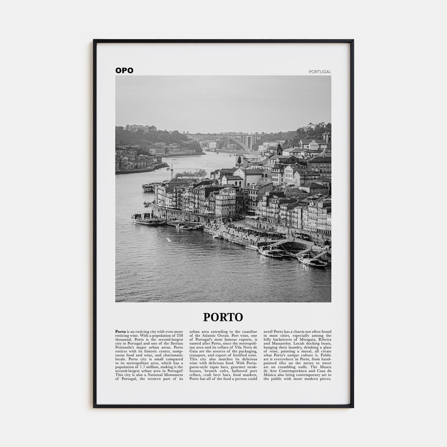 Porto Travel B&W Poster
