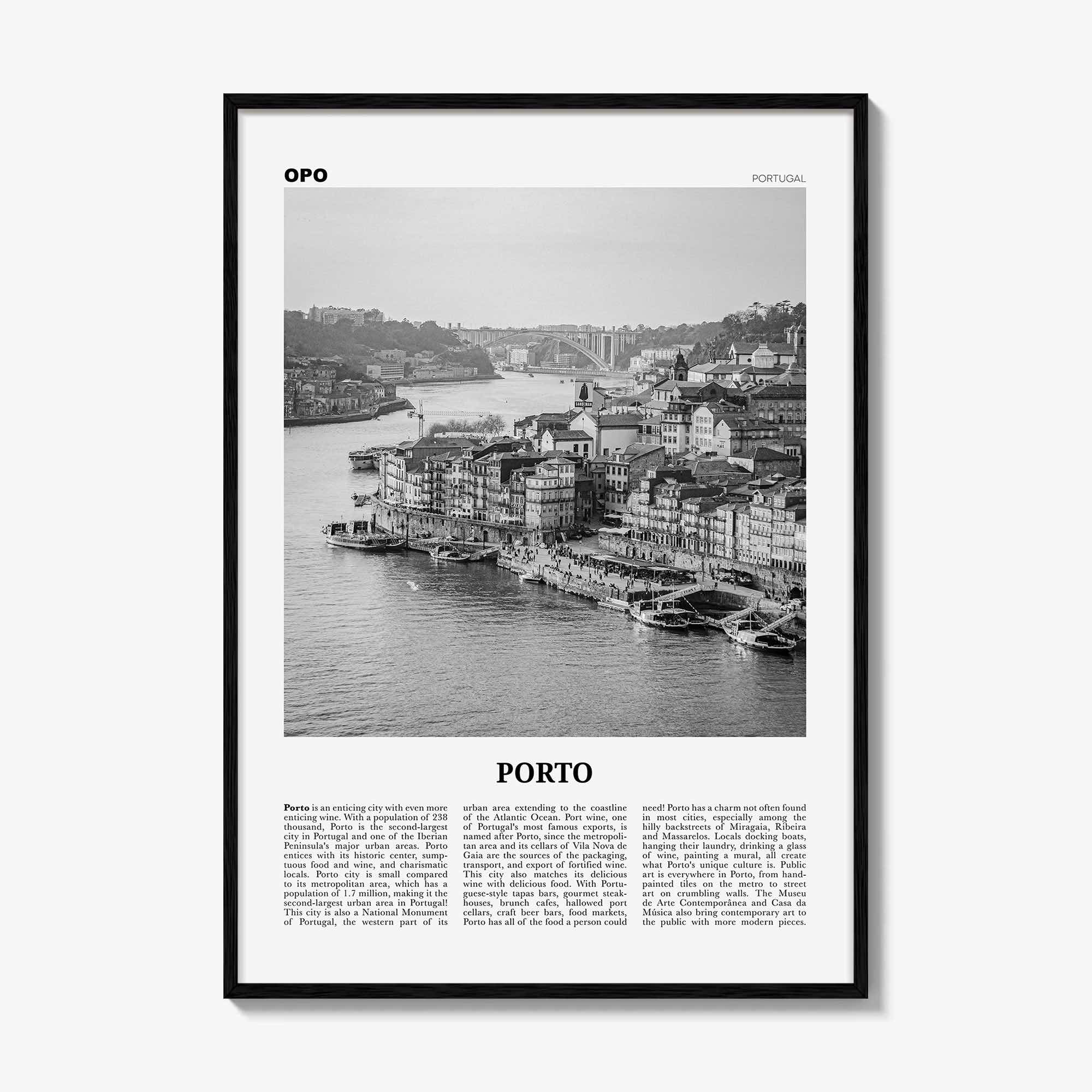 Porto Print Black and White, Porto Wall Art, Porto Poster, Porto Photo, Porto Wall Decor, City Art Print, Portugal, Portuguesa, Europe