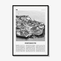 Portsmouth Print Black and White England No 1, Portsmouth Wall Art, Portsmouth Poster, Portsmouth Photo, Portsea Island, Hampshire