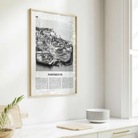 Portsmouth Print Black and White England No 1, Portsmouth Wall Art, Portsmouth Poster, Portsmouth Photo, Portsea Island, Hampshire