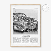 Portsmouth Print Black and White England No 1, Portsmouth Wall Art, Portsmouth Poster, Portsmouth Photo, Portsea Island, Hampshire