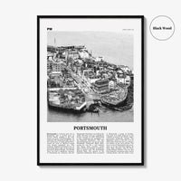 Portsmouth Print Black and White England No 1, Portsmouth Wall Art, Portsmouth Poster, Portsmouth Photo, Portsea Island, Hampshire