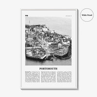 Portsmouth Print Black and White England No 1, Portsmouth Wall Art, Portsmouth Poster, Portsmouth Photo, Portsea Island, Hampshire