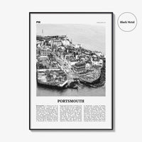 Portsmouth Print Black and White England No 1, Portsmouth Wall Art, Portsmouth Poster, Portsmouth Photo, Portsea Island, Hampshire