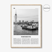 Portsmouth Print Black and White England No 3, Portsmouth Wall Art, Portsmouth Poster, Portsmouth Photo, Portsea Island, Hampshire