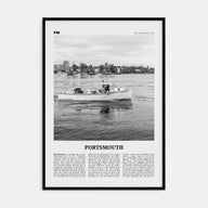 Portsmouth, New Hampshire Travel B&W Poster