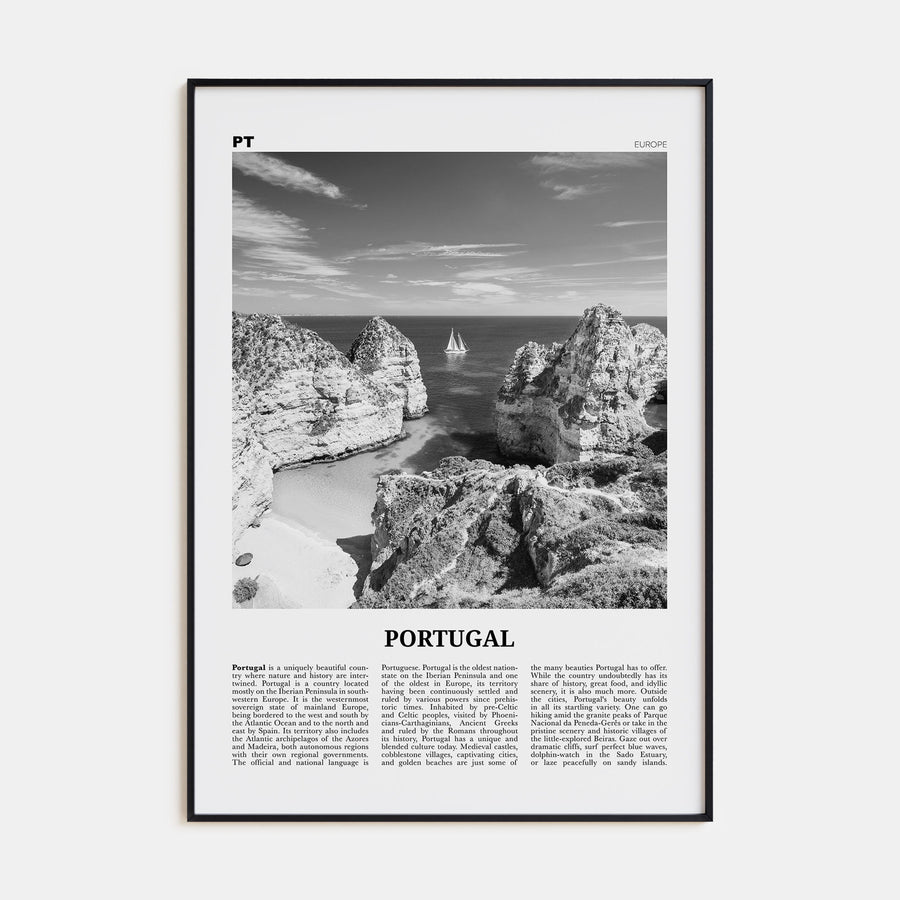 Portugal Travel B&W No 3 Poster