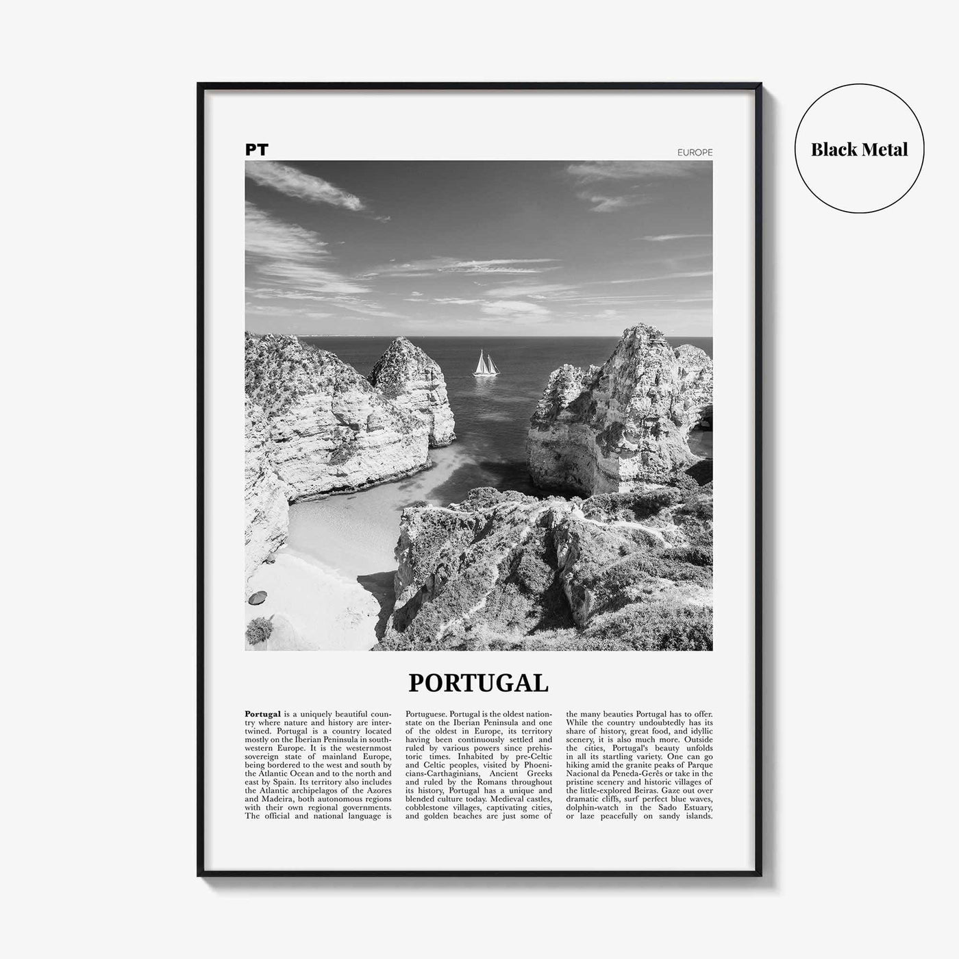 Portugal Print Black and White No 3, Portugal Wall Art, Portugal Poster, Portugal Photo, Portugal Wall Décor, Portugal Map,