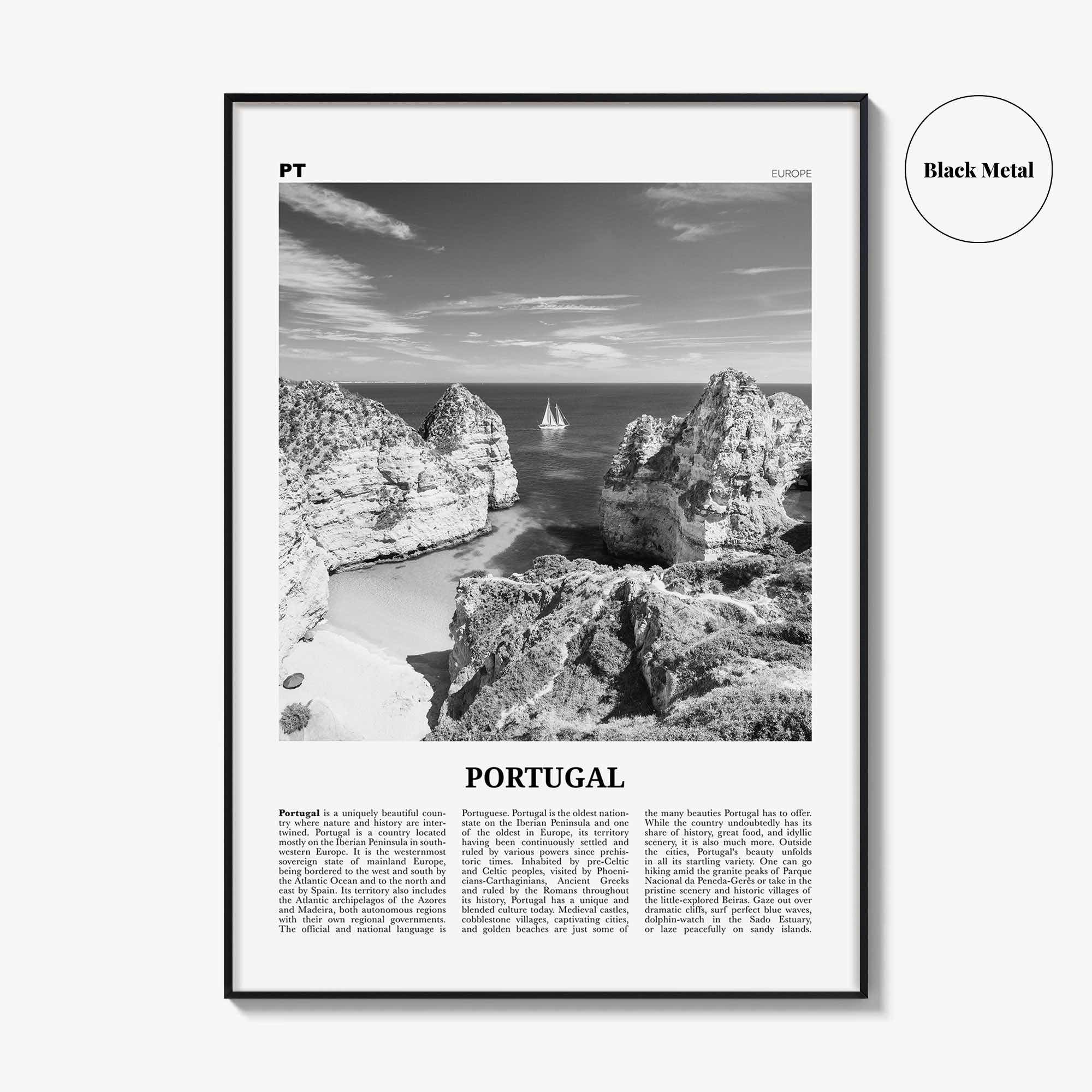 Portugal Print Black and White No 3, Portugal Wall Art, Portugal Poster, Portugal Photo, Portugal Wall Décor, Portugal Map,