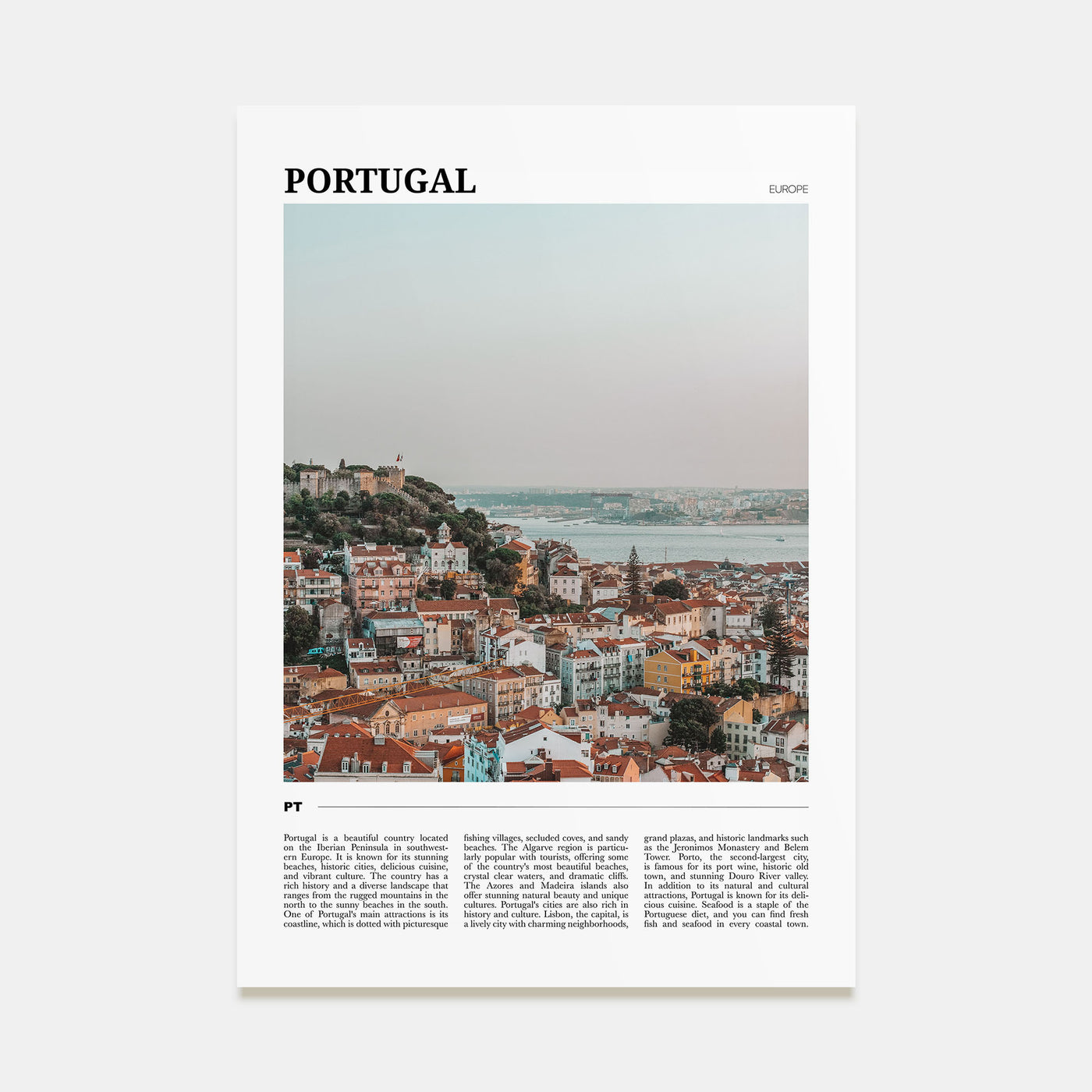 Portugal Travel Color Poster