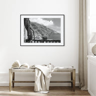 Positano Landscape B&W No 1 Poster