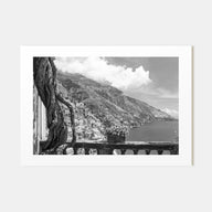 Positano Landscape B&W No 1 Poster