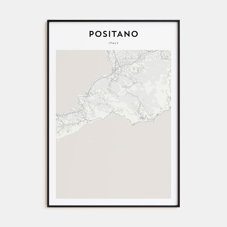 Positano Map Portrait Poster