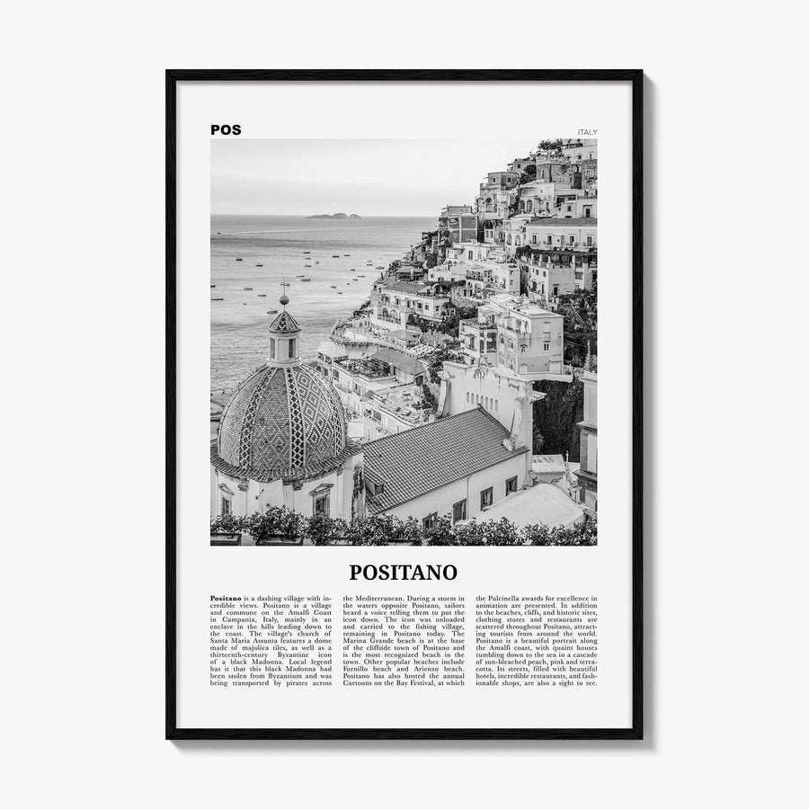 Positano Print Black and White No 1, Positano Wall Art, Positano Poster, Positano Photo, Positano Decor, Italy, Italia, Amalfi, Salerno