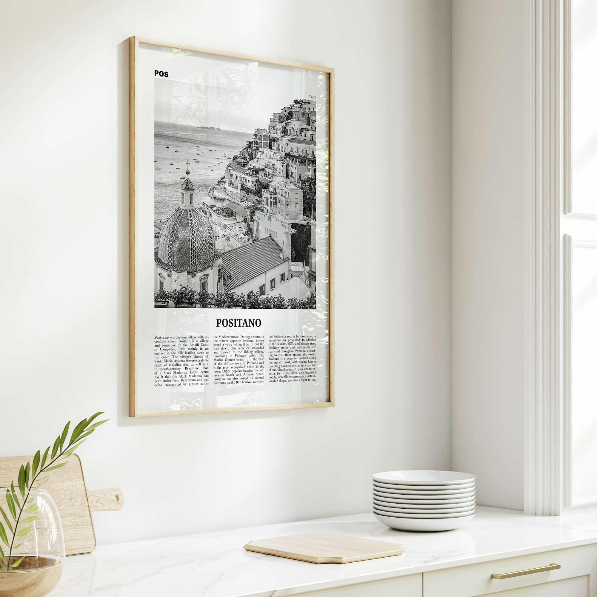 Positano Print Black and White No 1, Positano Wall Art, Positano Poster, Positano Photo, Positano Decor, Italy, Italia, Amalfi, Salerno