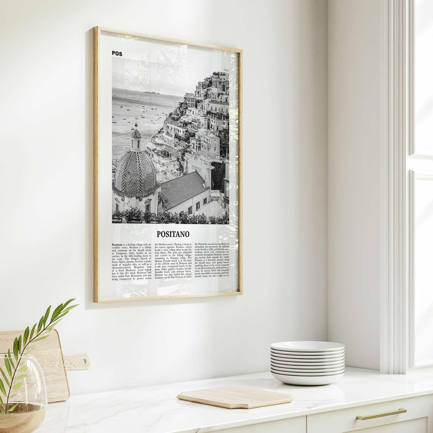 Positano Print Black and White No 1, Positano Wall Art, Positano Poster, Positano Photo, Positano Decor, Italy, Italia, Amalfi, Salerno