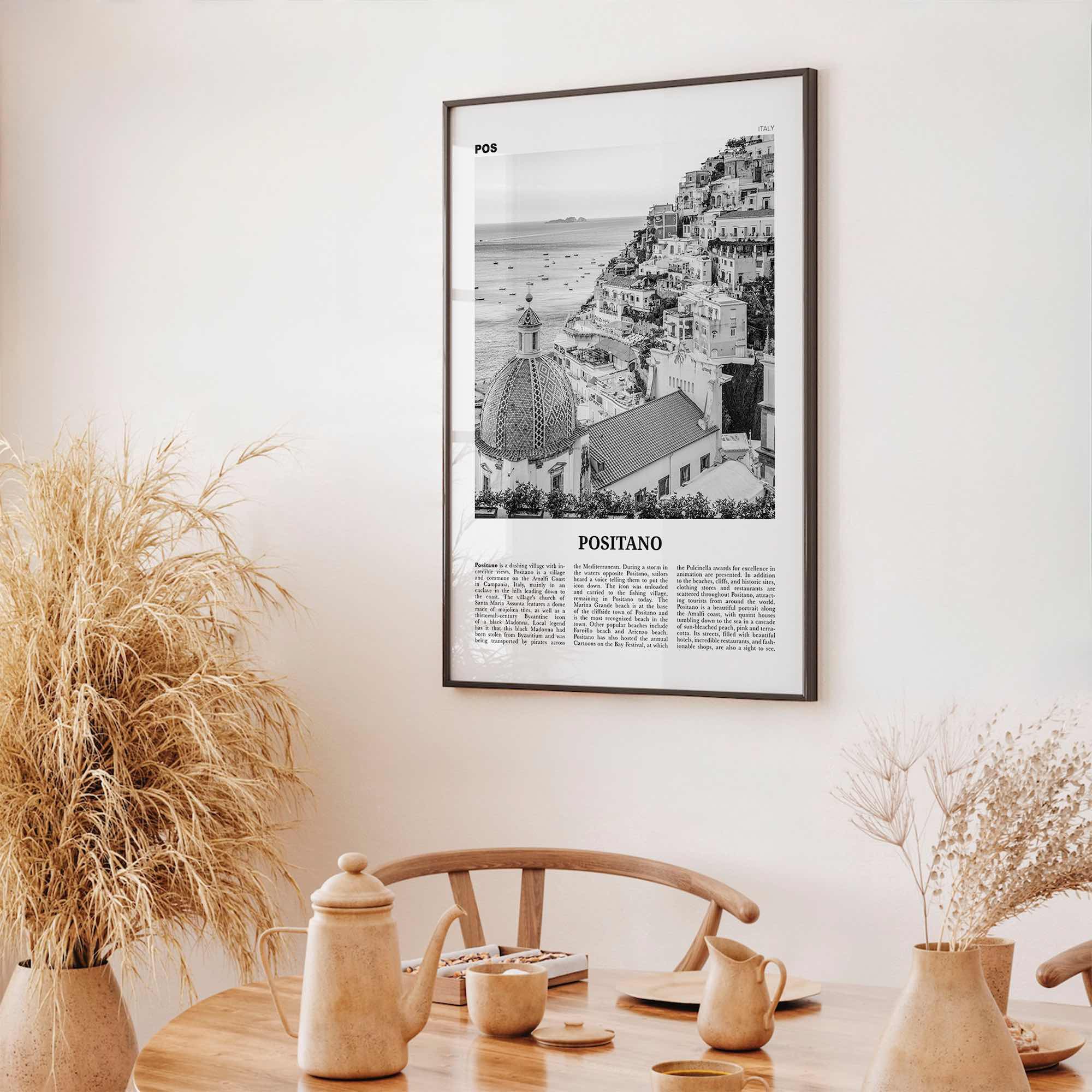 Positano Print Black and White No 1, Positano Wall Art, Positano Poster, Positano Photo, Positano Decor, Italy, Italia, Amalfi, Salerno