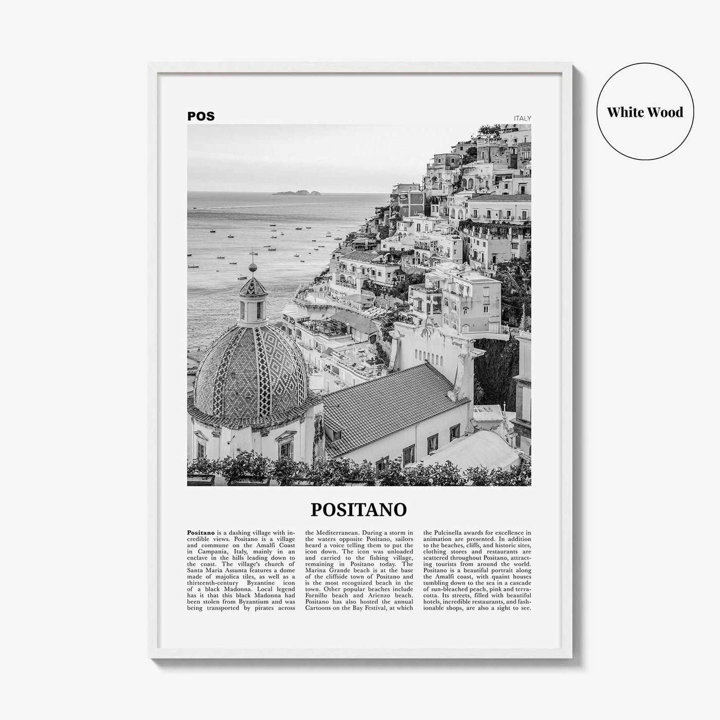 Positano Print Black and White No 1, Positano Wall Art, Positano Poster, Positano Photo, Positano Decor, Italy, Italia, Amalfi, Salerno