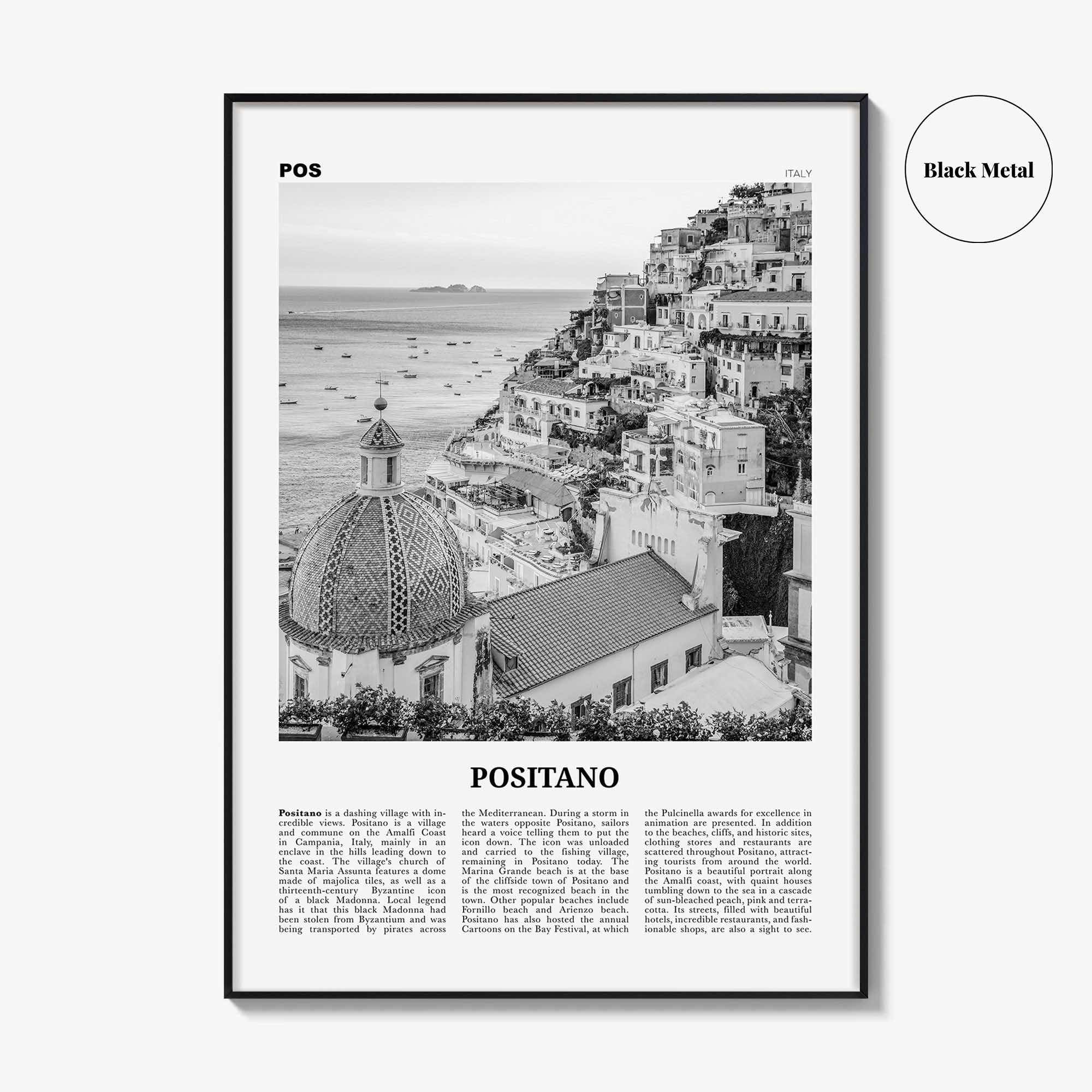Positano Print Black and White No 1, Positano Wall Art, Positano Poster, Positano Photo, Positano Decor, Italy, Italia, Amalfi, Salerno