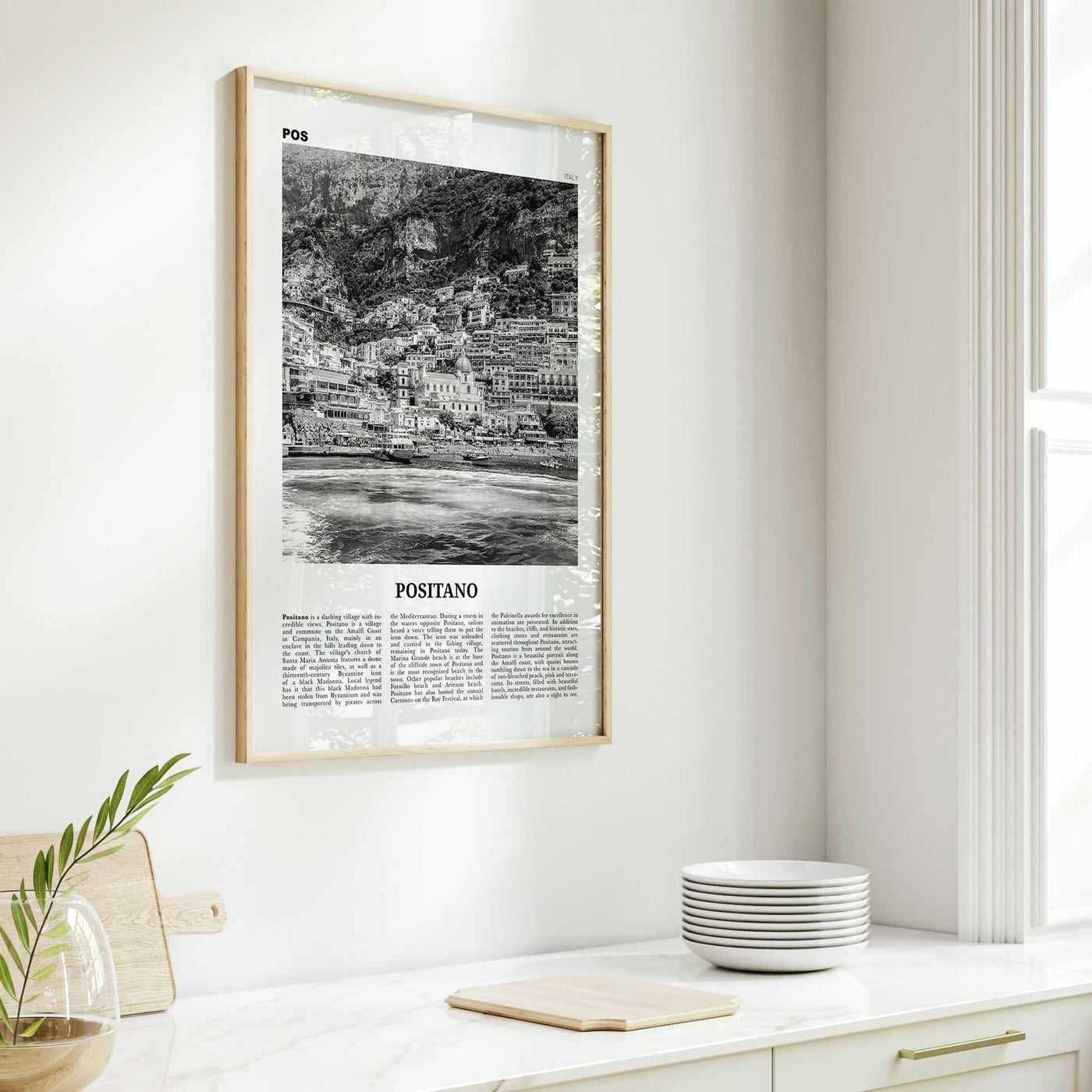 Positano Print Black and White No 2, Positano Wall Art, Positano Poster, Positano Photo, Positano Decor, Italy, Italia, Amalfi, Salerno