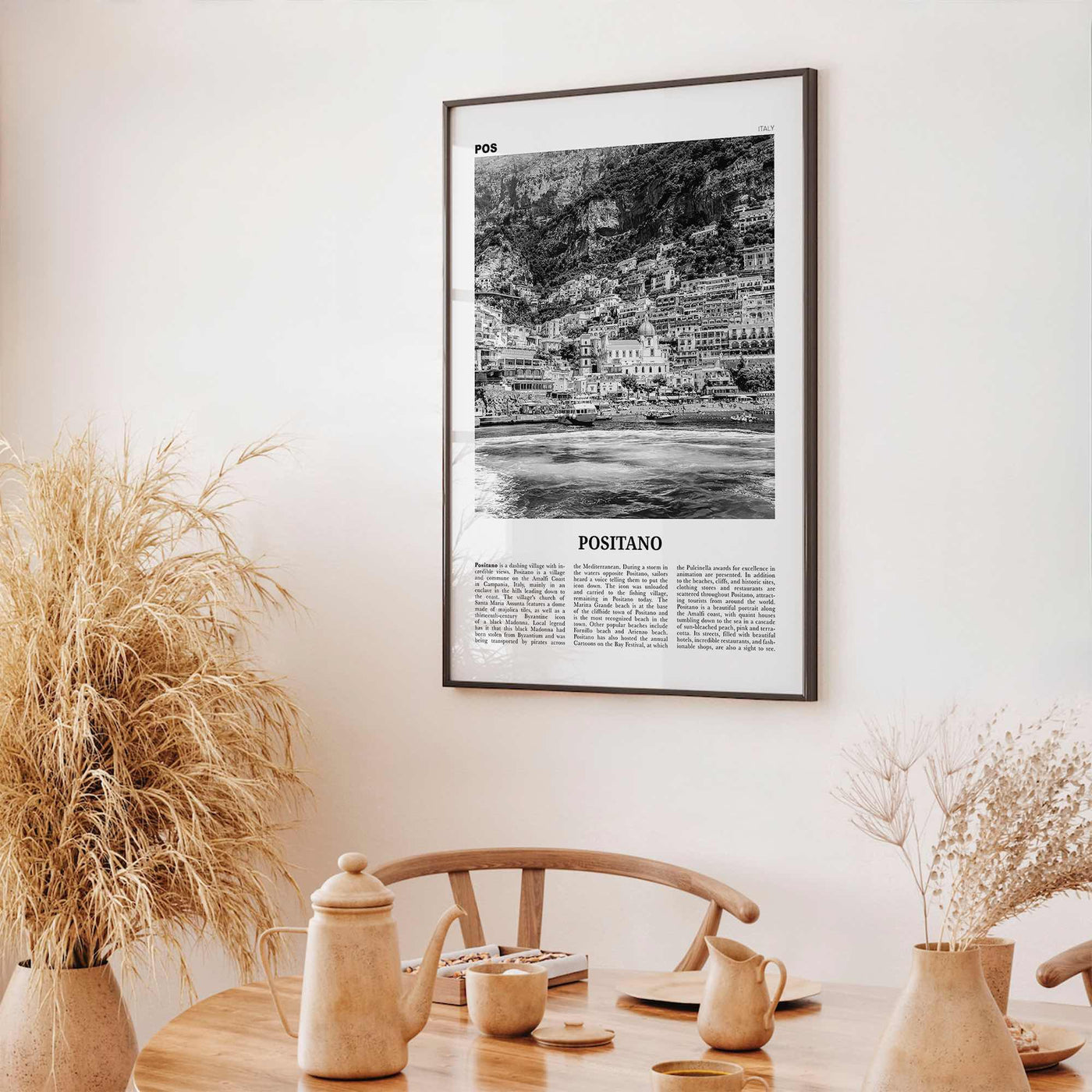 Positano Print Black and White No 2, Positano Wall Art, Positano Poster, Positano Photo, Positano Decor, Italy, Italia, Amalfi, Salerno