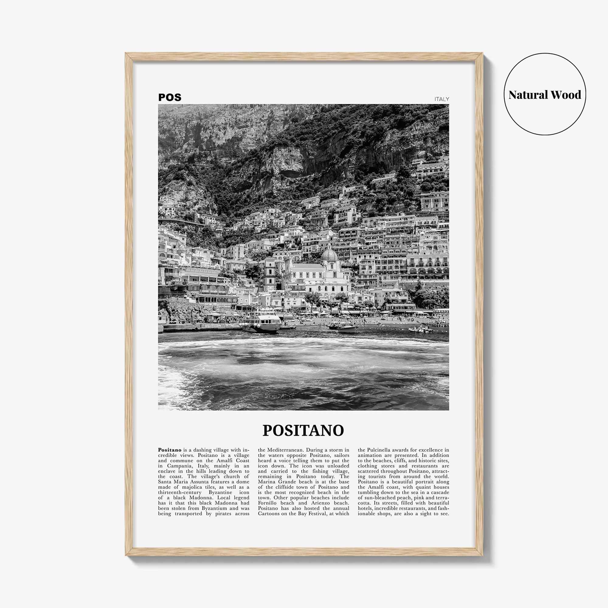 Positano Print Black and White No 2, Positano Wall Art, Positano Poster, Positano Photo, Positano Decor, Italy, Italia, Amalfi, Salerno