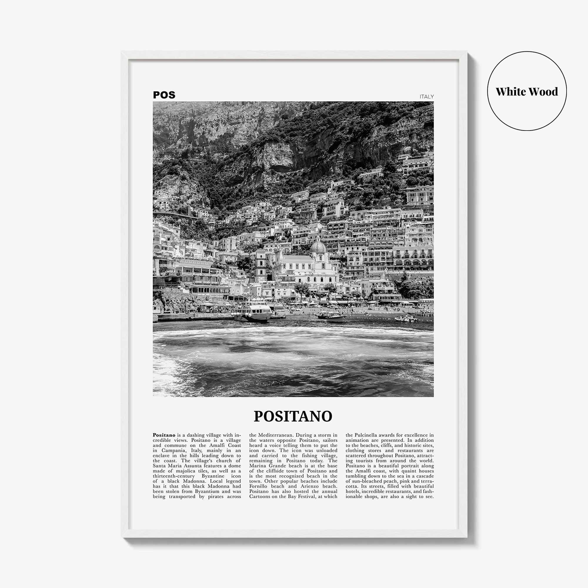 Positano Print Black and White No 2, Positano Wall Art, Positano Poster, Positano Photo, Positano Decor, Italy, Italia, Amalfi, Salerno